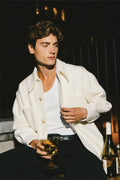 The Old Money Velvet Shacket (Off-White)