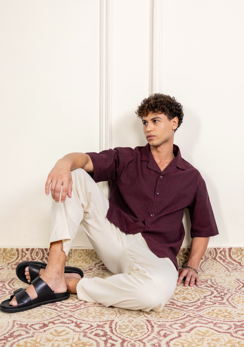 Old Money Cuban Combo (Maroon & Beige)